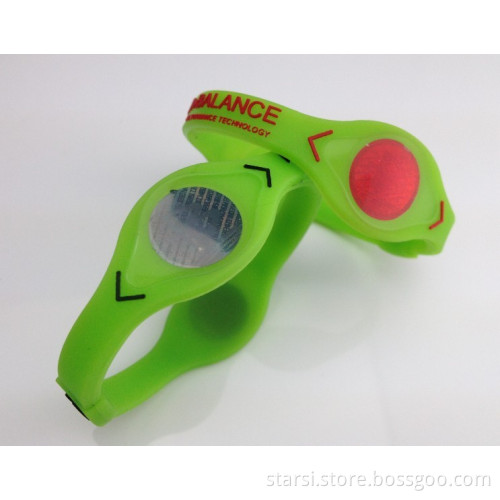 Power Silicon Wristband for Sport Stock for Balance Bracelet Red Hogograms (PB11)
